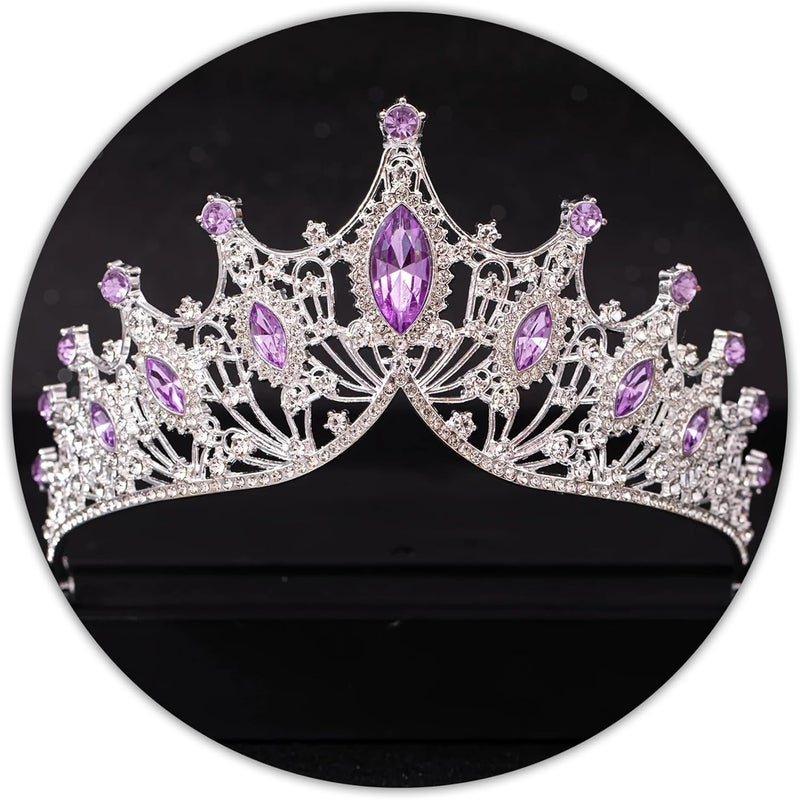 TAROSE Crowns for Women, Queen Crystal Gold Silver Tiaras with White Rhinestone and Combs, Goddess Crown for Wedding Bride Birthday Princess Bridal Shower Hair Accessories for Women - Image 1